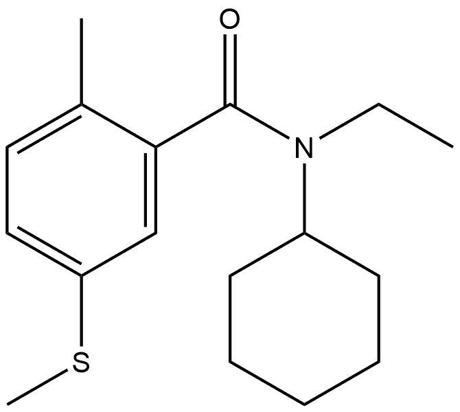 N-Cyclohexyl-N-ethyl-2-methyl-5-(methylthio)benzamide Structure