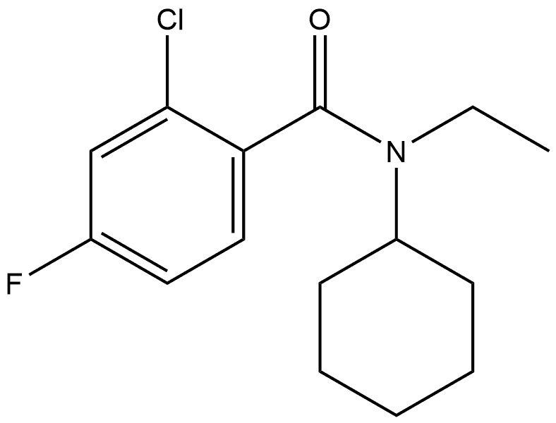 2-Chloro-N-cyclohexyl-N-ethyl-4-fluorobenzamide Structure