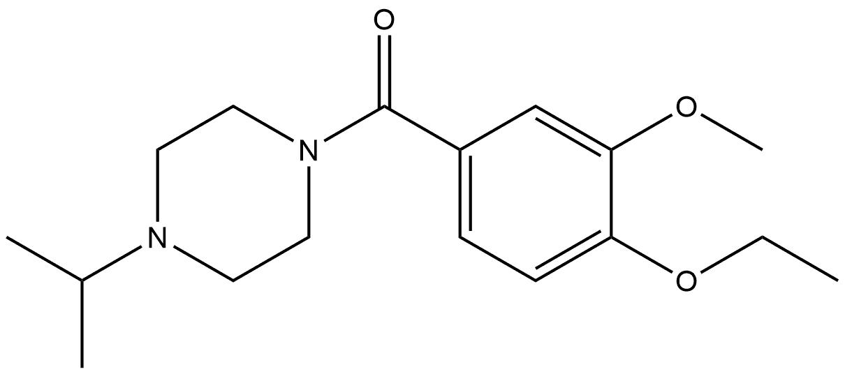 (4-Ethoxy-3-methoxyphenyl)[4-(1-methylethyl)-1-piperazinyl]methanone Structure