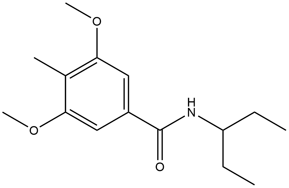 N-(1-Ethylpropyl)-3,5-dimethoxy-4-methylbenzamide Structure