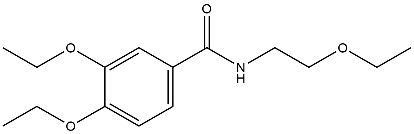 3,4-Diethoxy-N-(2-ethoxyethyl)benzamide Structure