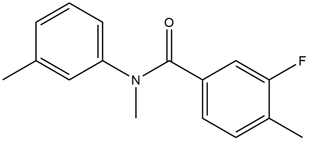 3-Fluoro-N,4-dimethyl-N-(3-methylphenyl)benzamide Structure