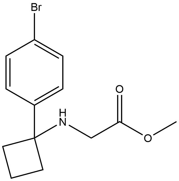 N-1-(4-Bromophenyl)cyclobutylglycine methyl ester Structure