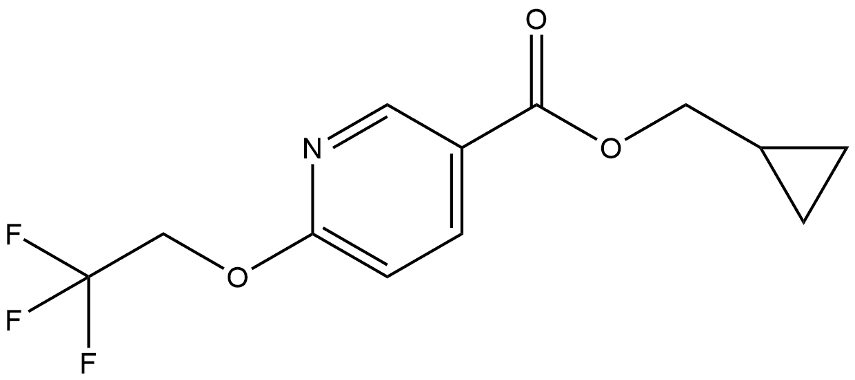 Cyclopropylmethyl 6-(2,2,2-trifluoroethoxy)-3-pyridinecarboxylate Structure