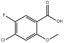 Benzoic acid, 4-chloro-5-fluoro-2-methoxy- Structure