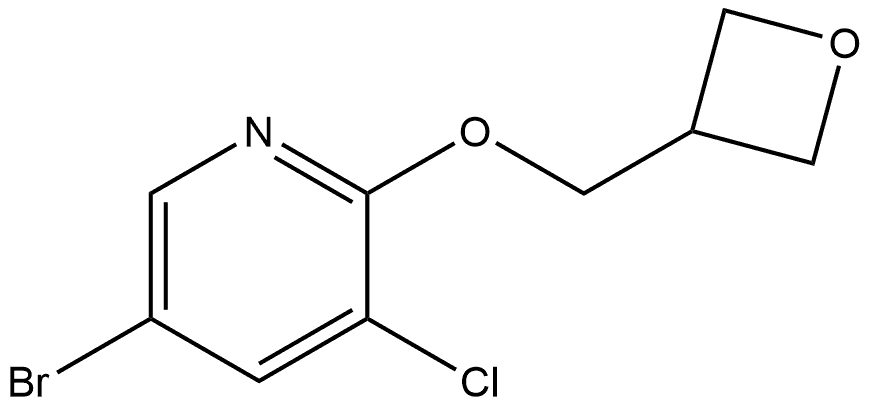 5-Bromo-3-chloro-2-(3-oxetanylmethoxy)pyridine Structure