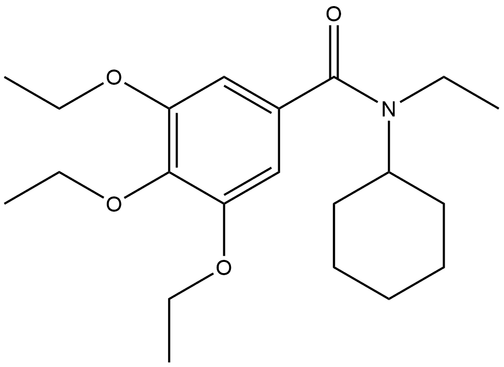 N-Cyclohexyl-3,4,5-triethoxy-N-ethylbenzamide Structure