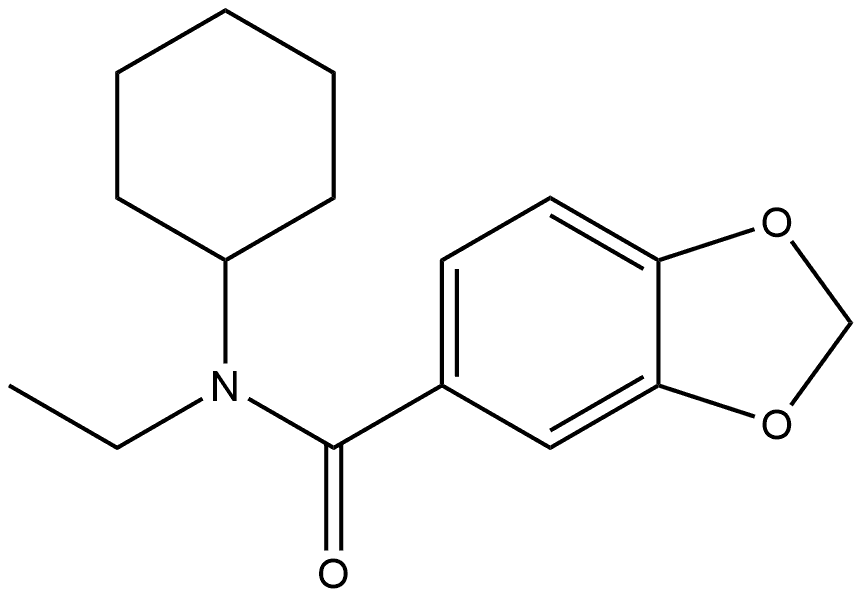 N-Cyclohexyl-N-ethyl-1,3-benzodioxole-5-carboxamide Structure