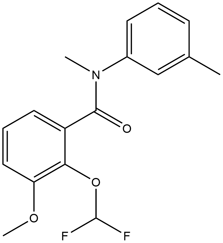 2-(Difluoromethoxy)-3-methoxy-N-methyl-N-(3-methylphenyl)benzamide Structure