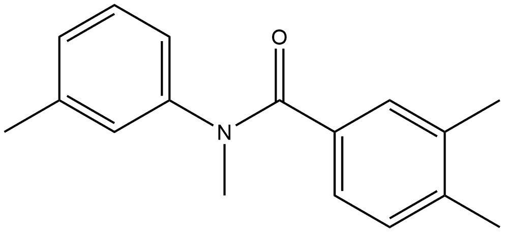 N,3,4-Trimethyl-N-(3-methylphenyl)benzamide Structure