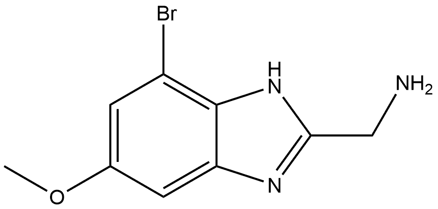 (4-bromo-6-methoxy-1H-benzo[d]imidazol-2-yl)methanamine Structure