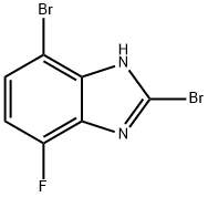 1H-Benzimidazole, 2,7-dibromo-4-fluoro- Structure