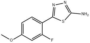 5-(2-Fluoro-4-methoxyphenyl)-1,3,4-thiadiazol-2-amine Structure