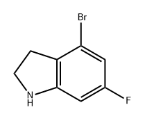 1H-Indole, 4-bromo-6-fluoro-2,3-dihydro- 구조식 이미지