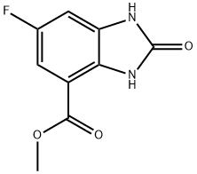 6-Fluoro-2-oxo-2,3-dihydro-1H-benzoimidazole-4-carboxylic acid methyl ester Structure