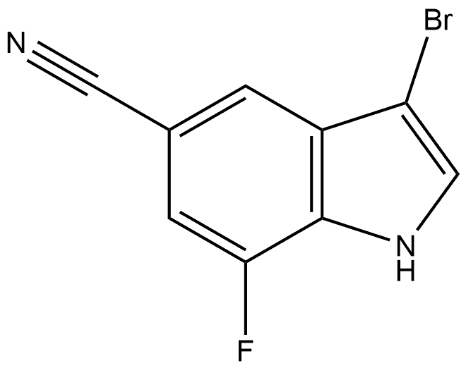 3-Bromo-7-fluoroindole-5-carbonitrile Structure