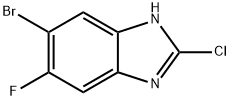 1H-Benzimidazole, 6-bromo-2-chloro-5-fluoro- 구조식 이미지