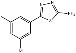 5-(3-bromo-5-methylphenyl)-1,3,4-thiadiazol-2-amine Structure