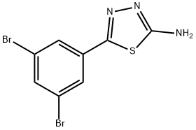 5-(3,5-Dibromophenyl)-1,3,4-thiadiazol-2-amine Structure