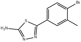 5-(4-Bromo-3-methylphenyl)-1,3,4-thiadiazol-2-amine 구조식 이미지