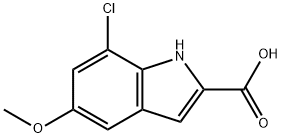 7-chloro-5-methoxy-1H-indole-2-carboxylic acid Structure