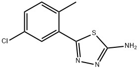 5-(5-Chloro-2-methylphenyl)-1,3,4-thiadiazol-2-amine 구조식 이미지