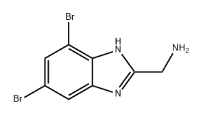 1H-Benzimidazole-2-methanamine, 5,7-dibromo- Structure