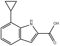 1H-Indole-2-carboxylic acid, 7-cyclopropyl- Structure