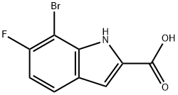 7-bromo-6-fluoro-1H-indole-2-carboxylic acid Structure