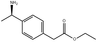 Benzeneacetic acid, 4-[(1R)-1-aminoethyl]-, ethyl ester Structure