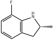 1H-Indole, 7-fluoro-2,3-dihydro-2-methyl-, (2R)- 구조식 이미지