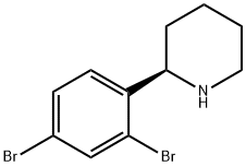 (2R)-2-(2,4-dibromophenyl)piperidine Structure