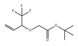 Acetic acid, 2-[[1-(trifluoromethyl)-2-propen-1-yl]oxy]-, 1,1-dimethylethyl ester Structure