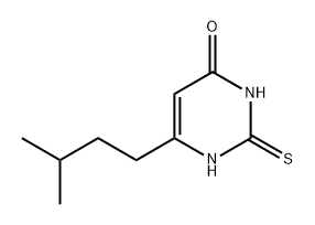 4(1H)-Pyrimidinone, 2,3-dihydro-6-(3-methylbutyl)-2-thioxo- Structure