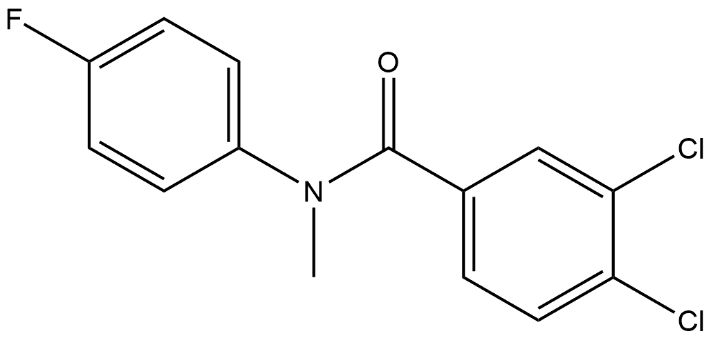 3,4-Dichloro-N-(4-fluorophenyl)-N-methylbenzamide Structure