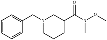 1-benzyl-N-methoxy-N-methylpiperidine-3-carboxamide Structure