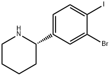 (S)-2-(3-bromo-4-iodophenyl)piperidine Structure