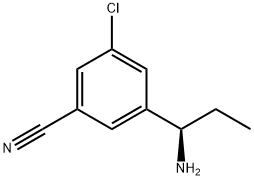 (R)-3-(1-aminopropyl)-5-bromobenzonitrile Structure