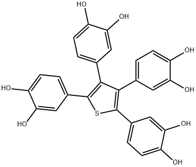 1,2-Benzenediol, 4,4',4'',4'''-(2,3,4,5-thiophenetetrayl)tetrakis- Structure