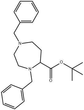1H-1,4-Diazepine-5-carboxylic acid, hexahydro-1,4-bis(phenylmethyl)-, 1,1-dimethylethyl ester Structure
