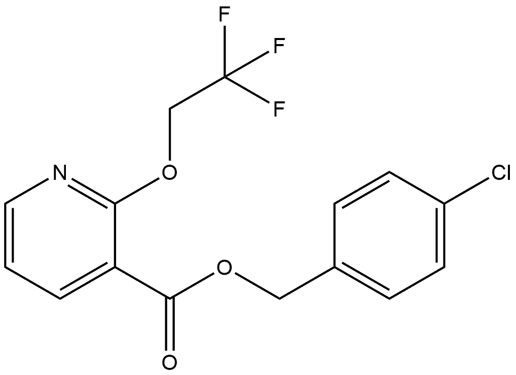 (4-Chlorophenyl)methyl 2-(2,2,2-trifluoroethoxy)-3-pyridinecarboxylate Structure