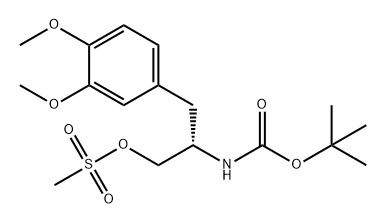 Carbamic acid, [1-[(3,4-dimethoxyphenyl)methyl]-2-[(methylsulfonyl)oxy]ethyl]-, 1,1-dimethylethyl ester, (S)- (9CI) Structure