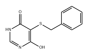 4(3H)-Pyrimidinone, 6-hydroxy-5-[(phenylmethyl)thio]- 구조식 이미지