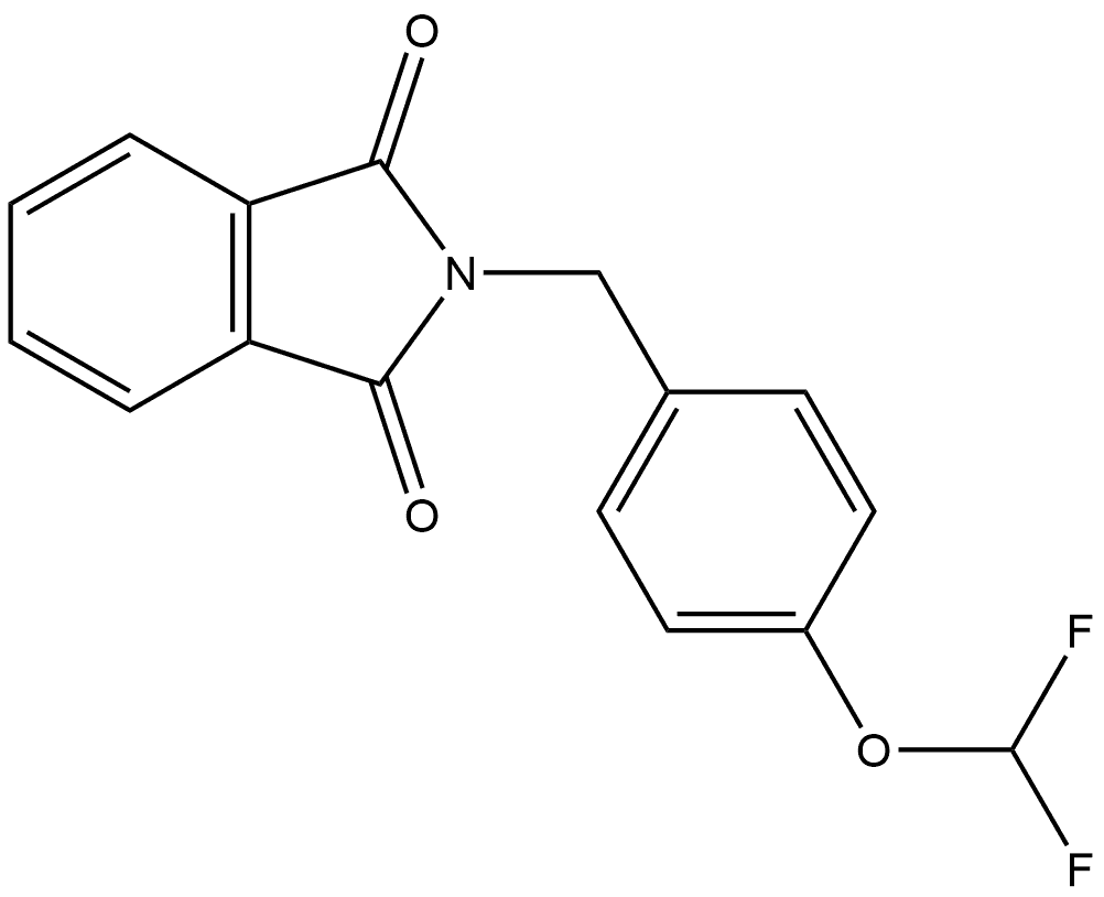 2-[[4-(Difluoromethoxy)phenyl]methyl]-1H-isoindole-1,3(2H)-dione Structure