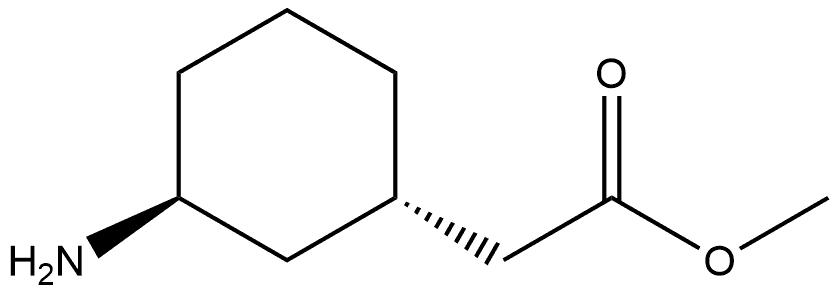 Methyl (1S,3S)-3-aminocyclohexaneacetate Structure