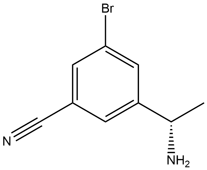 (S)-3-(1-aminoethyl)-5-bromobenzonitrile Structure