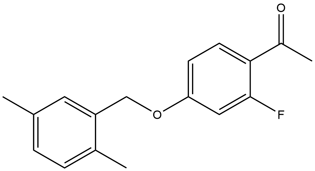 1-[4-[(2,5-Dimethylphenyl)methoxy]-2-fluorophenyl]ethanone Structure