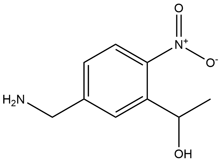 Benzenemethanol, 5-(aminomethyl)-α-methyl-2-nitro- 구조식 이미지