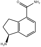 1H-Indene-4-carboxamide, 1-amino-2,3-dihydro-, (1S)- Structure