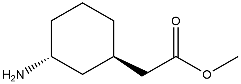 Methyl (1R,3R)-3-aminocyclohexaneacetate Structure